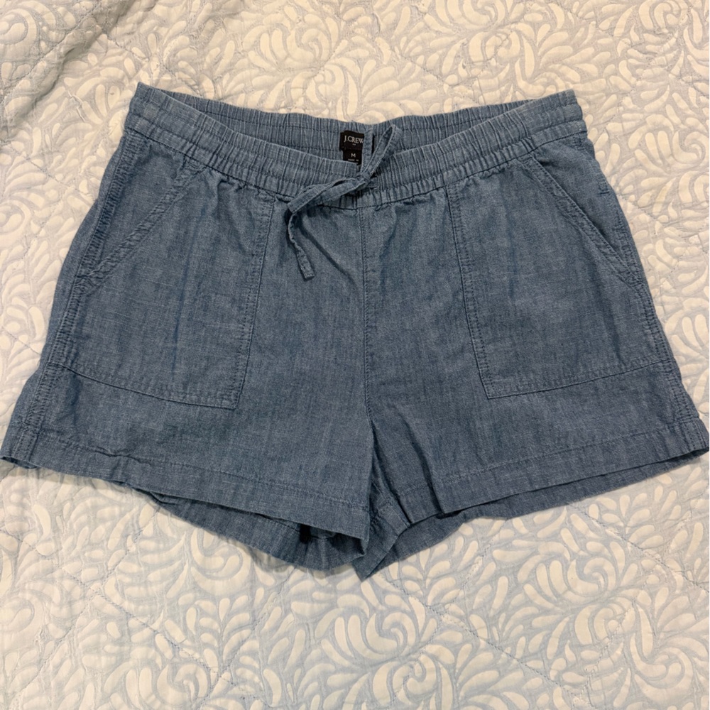 J. Crew Denim Linen Drawstring Shorts